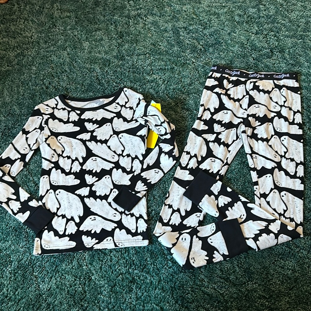 Kids Cat & Jack Ghost Pajamas. NWT. Size 14